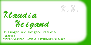 klaudia weigand business card